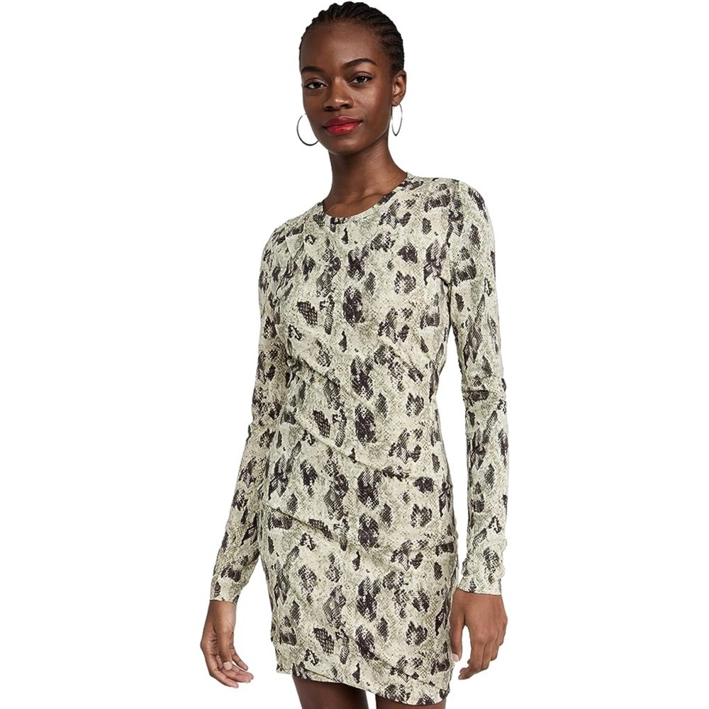 NWT Rag & Bone Snake Print Poppy Draped Mini Dress